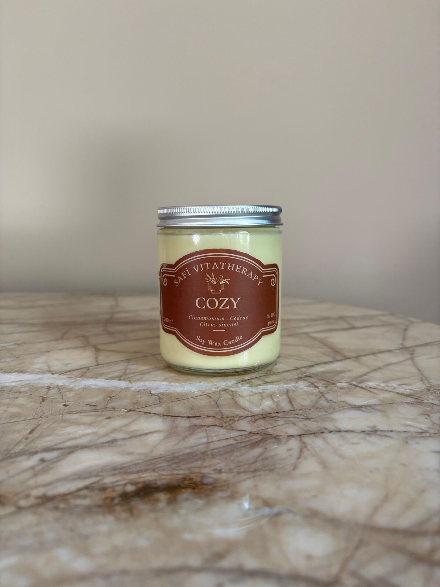 Cozy-Metal Kapaklı Şeffaf - 200 ml
