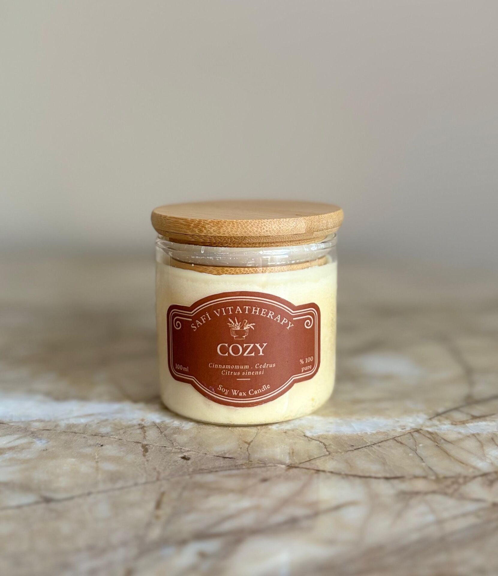 Cozy-Ahşap Kapaklı 100 ml
