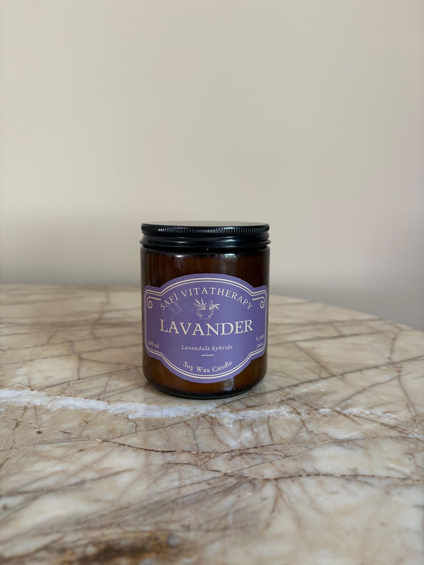 Lavender-Metal Kapaklı 200 ml - Amber