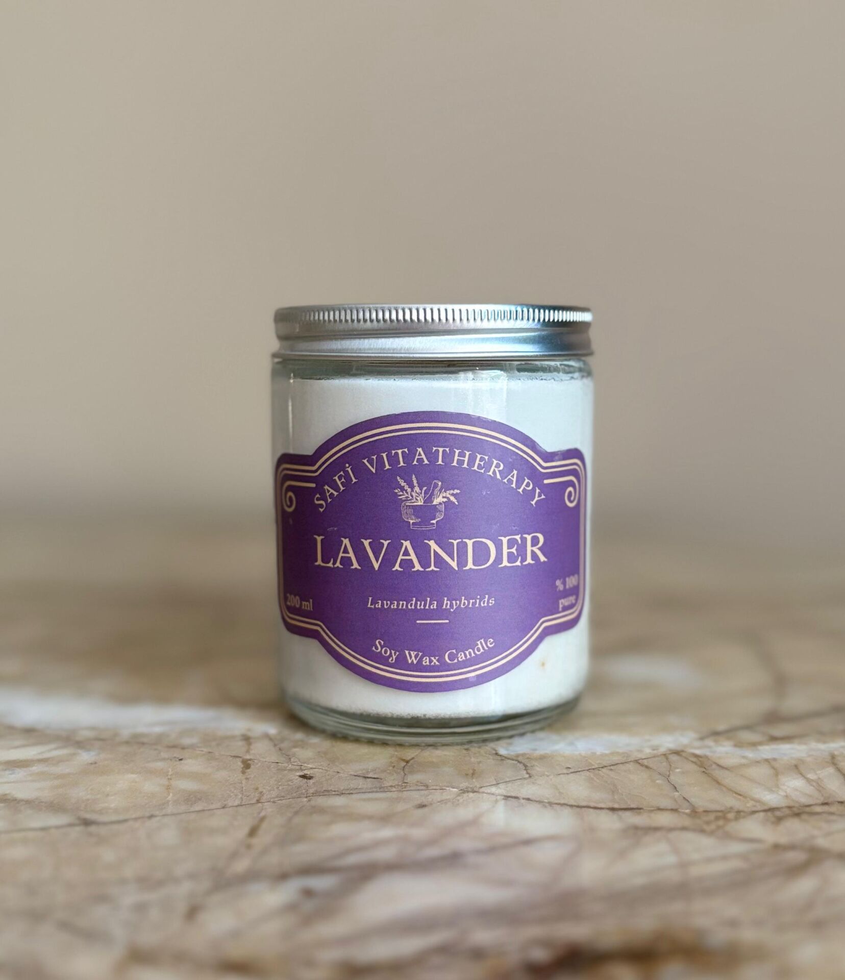 Lavender-Metal Kapaklı 200 ml - Şeffaf