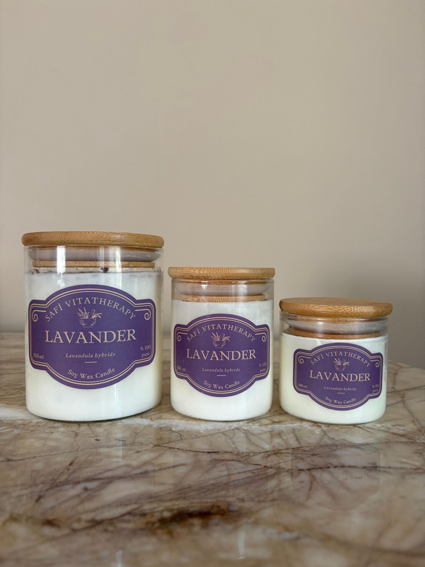 Lavender-Ahşap Kapaklı 150 ml