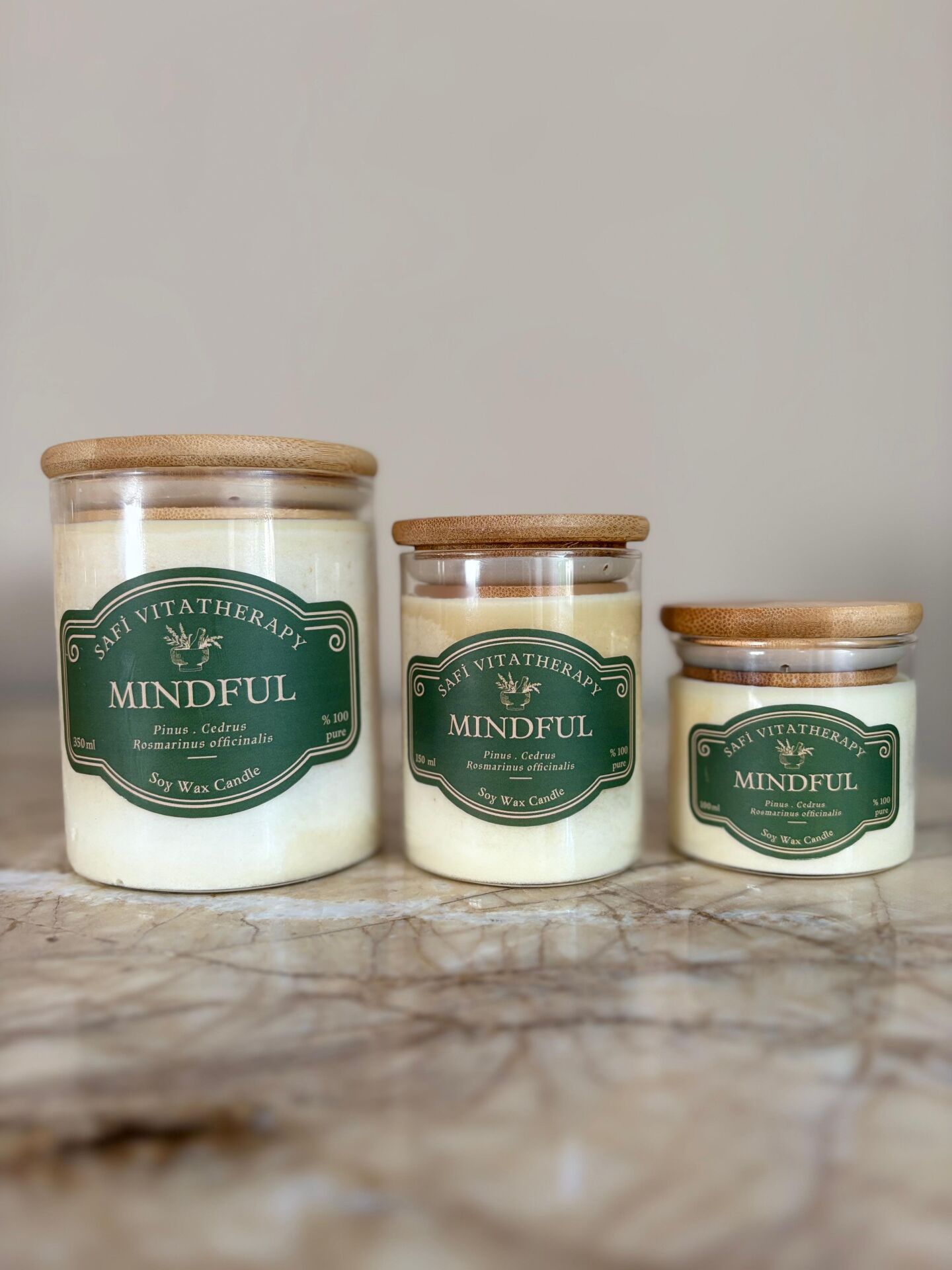 Mindful-Ahşap Kapaklı 350 ml