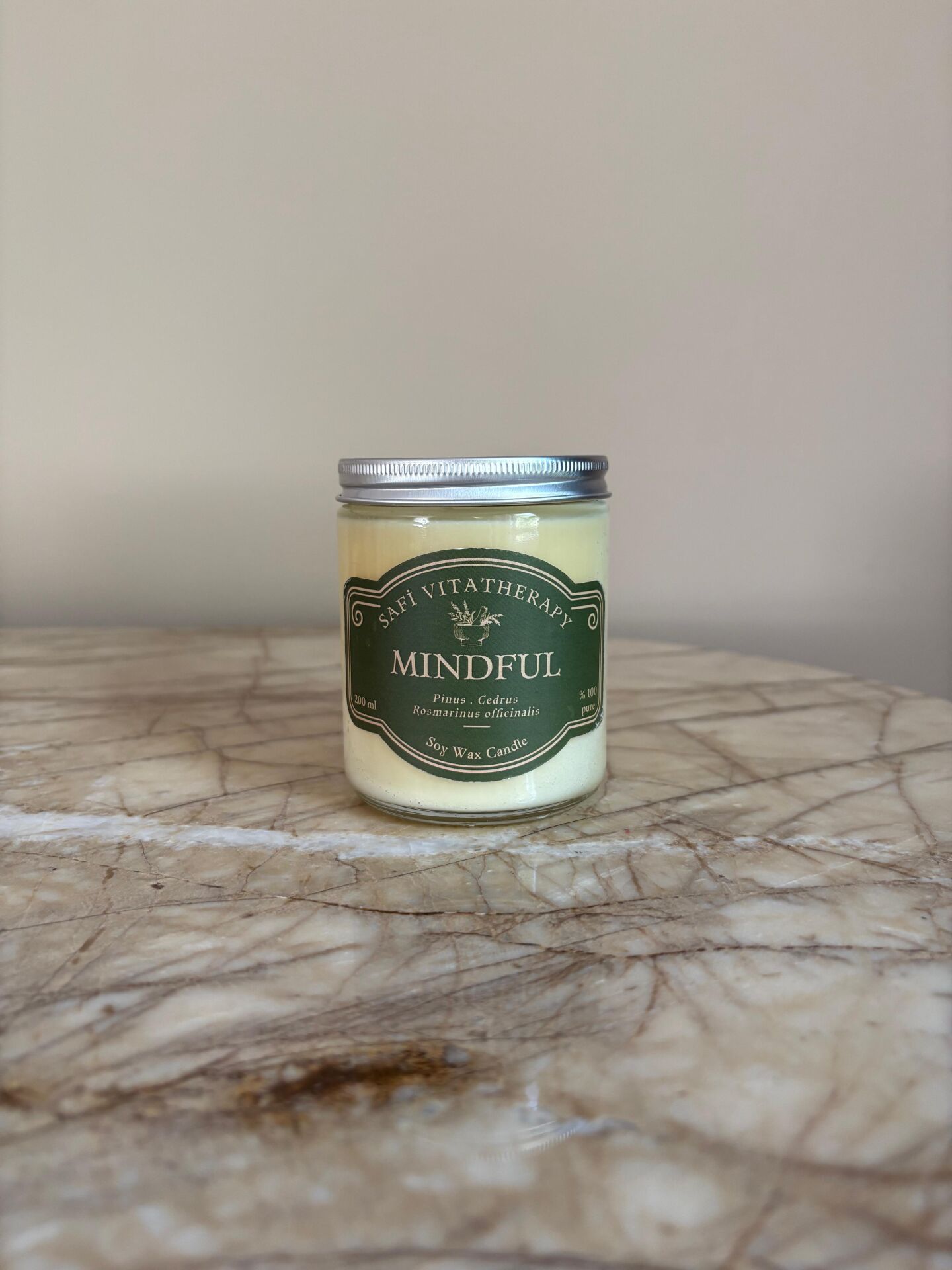Mindful-Metal Kapaklı 200 ml - Şeffaf