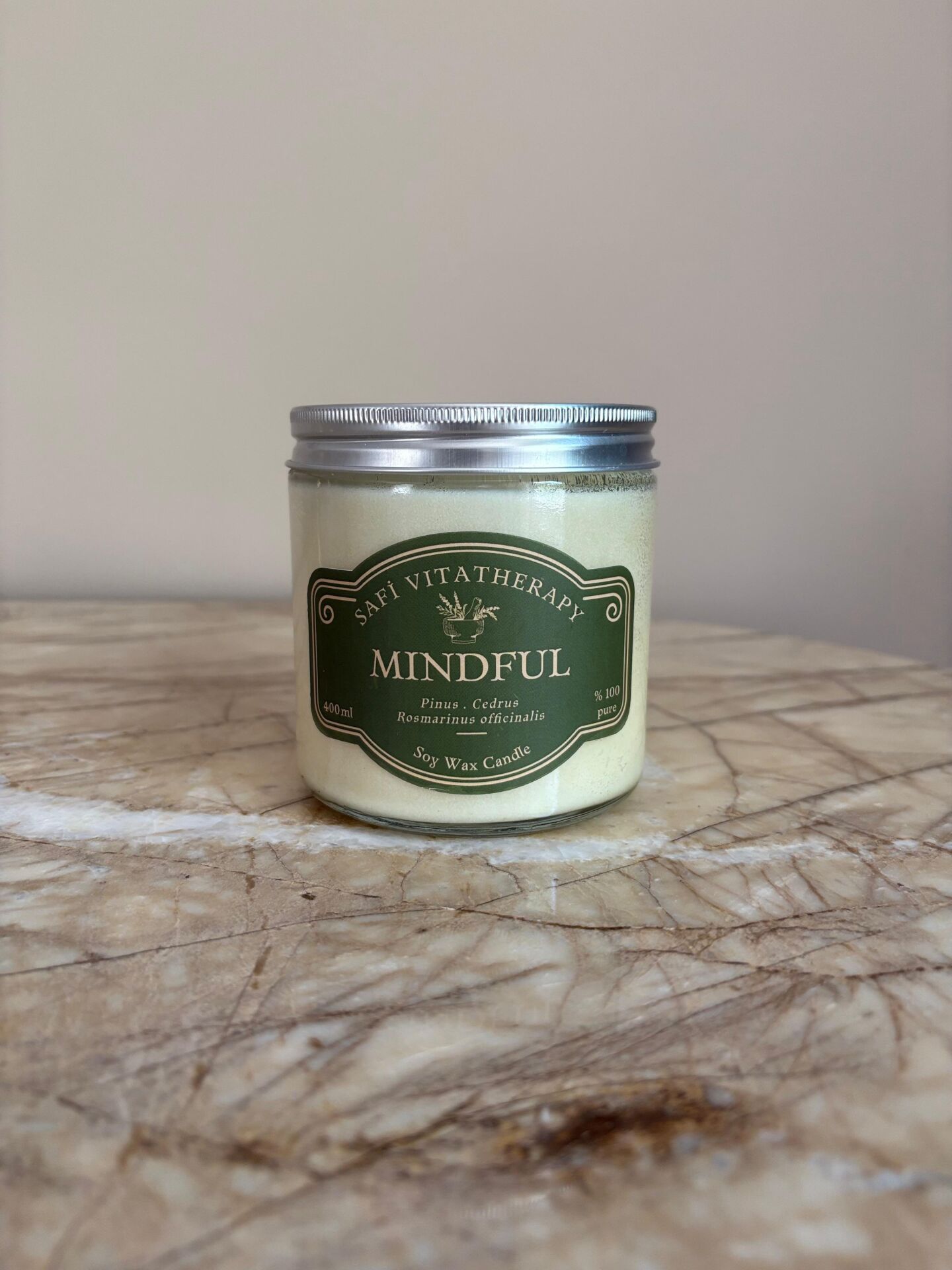 Mindful-Metal Kapaklı 400 ml - Şeffaf